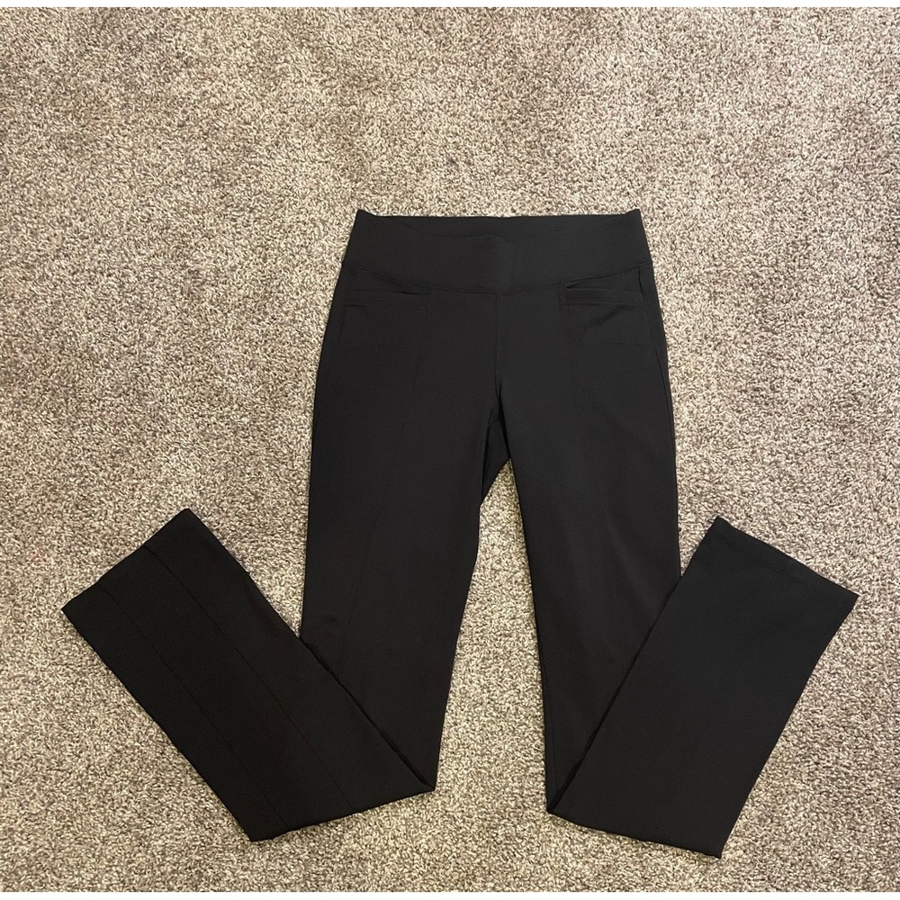 ATHLETA size ST metro skinny black mid-rise yoga pants